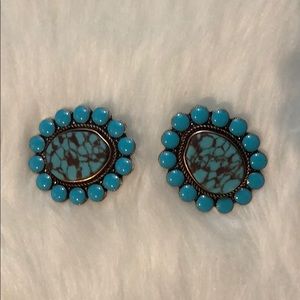 Turquoise blossom earrings